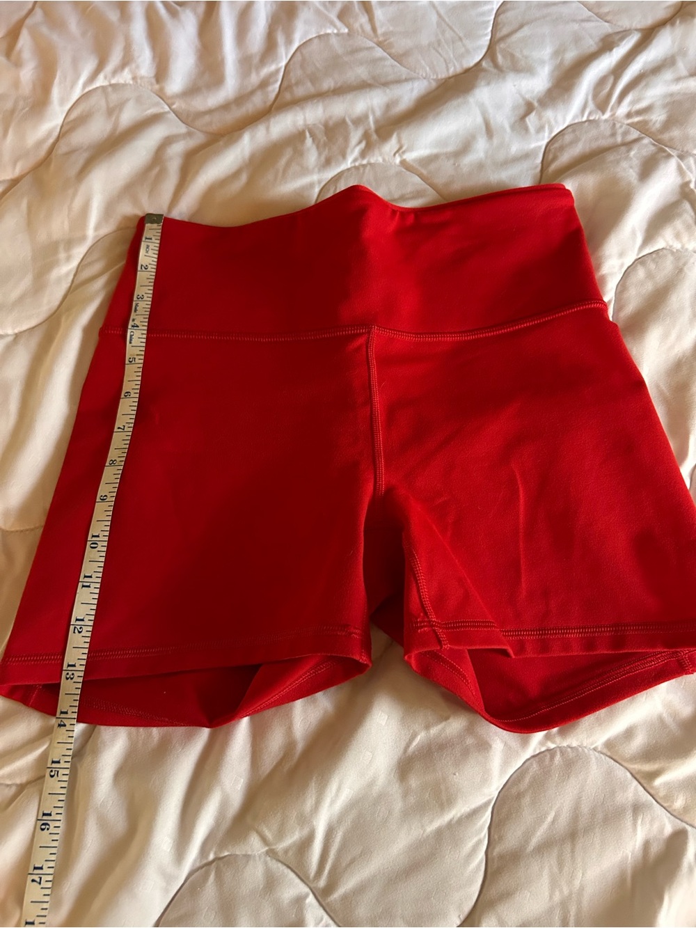 Fabletics Bright Red High-Rise Athletic Shorts